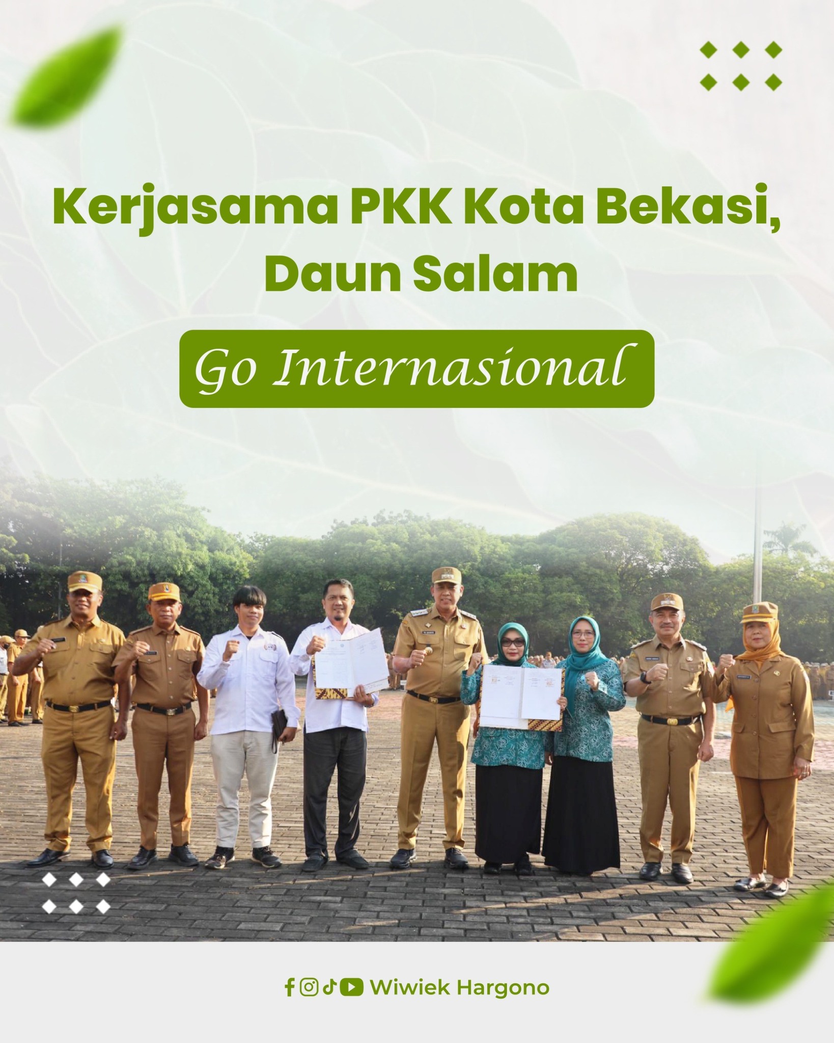 Wiwiek Hargono - kerja sama PKK Kota Bekasi - daun salam Wiwiek Hargono - kerja sama PKK Kota Bekasi - daun salam
